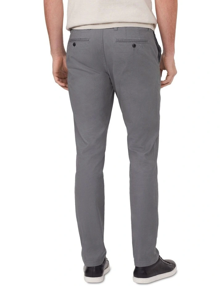 Slim Chino Washed Oxford in Grey image 2