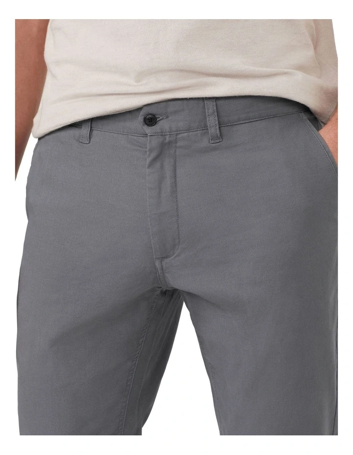 Slim Chino Washed Oxford in Grey image 3