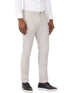 Slim Peach Twill Chino in Grey