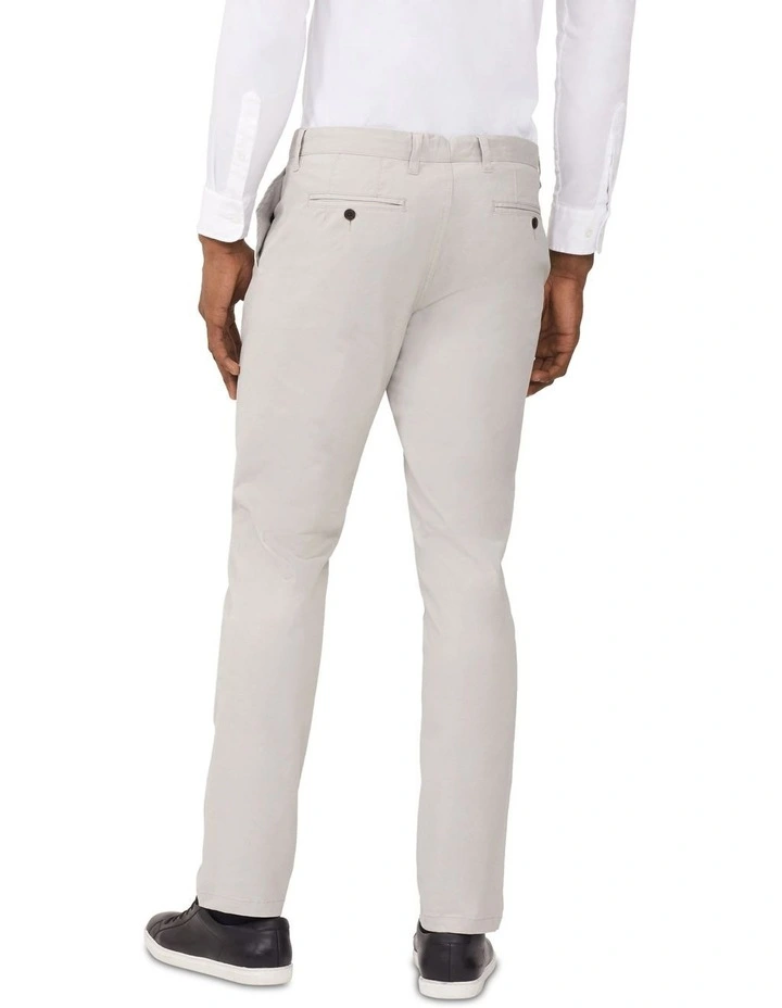 Slim Peach Twill Chino in Grey image 2