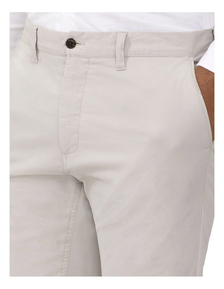 Slim Peach Twill Chino in Grey image 3