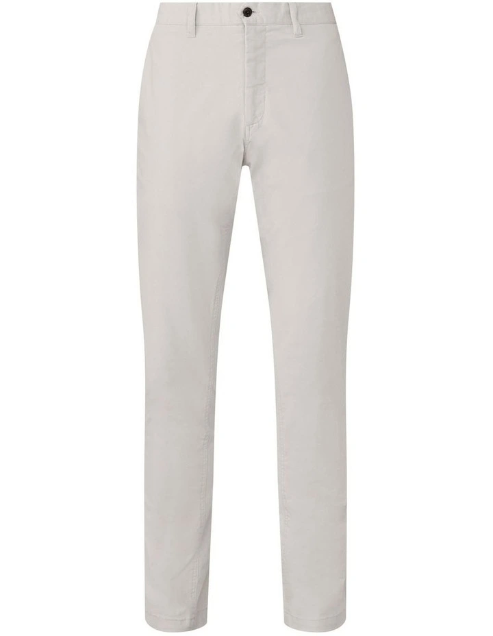 Slim Peach Twill Chino in Grey image 4
