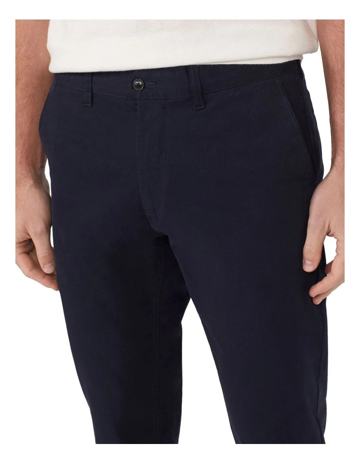 Slim Chino Peach Twill in Navy image 3
