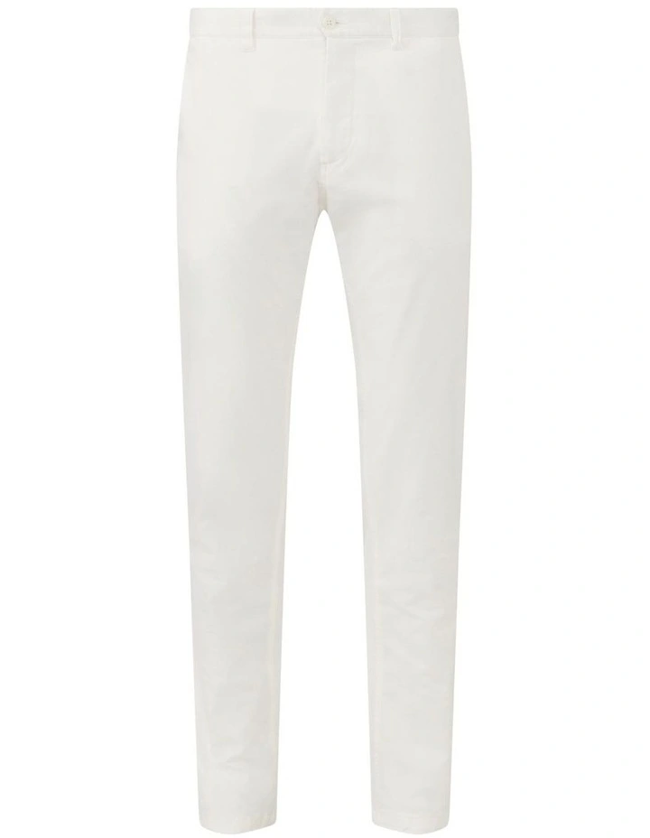 Slim Chino Peach Twill in White image 4