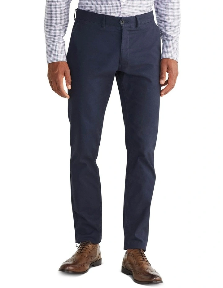 Slim Oxford Chino in Navy image 1