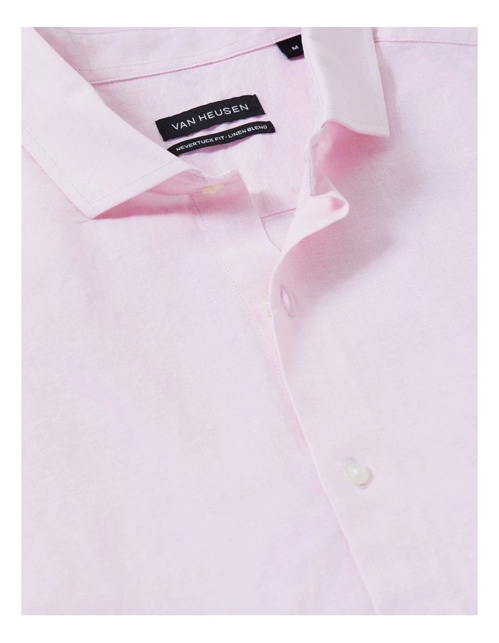 Linen Cotton Blend Shirt in Pirouette image 4