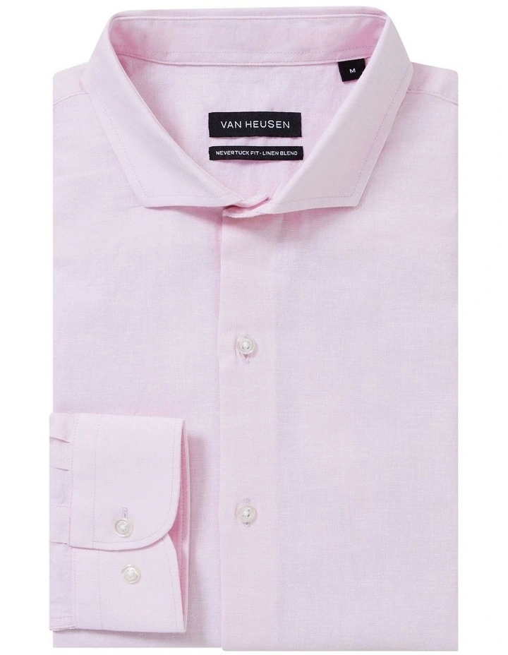 Linen Cotton Blend Shirt in Pirouette image 5