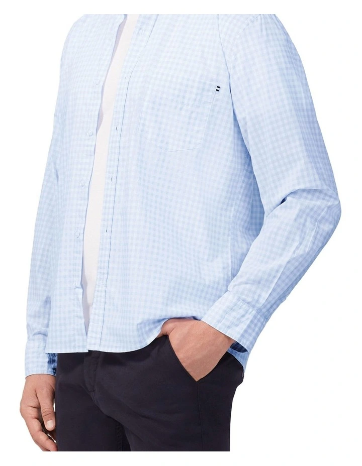 Washed Poplin Nevertuck Shirt in Sky image 1