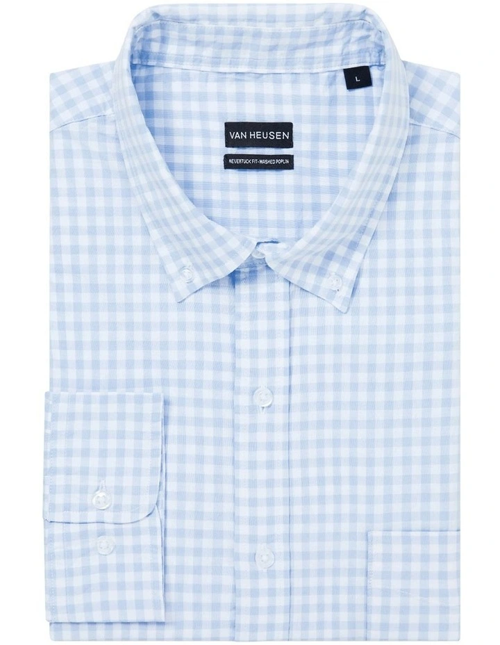 Washed Poplin Nevertuck Shirt in Sky image 5