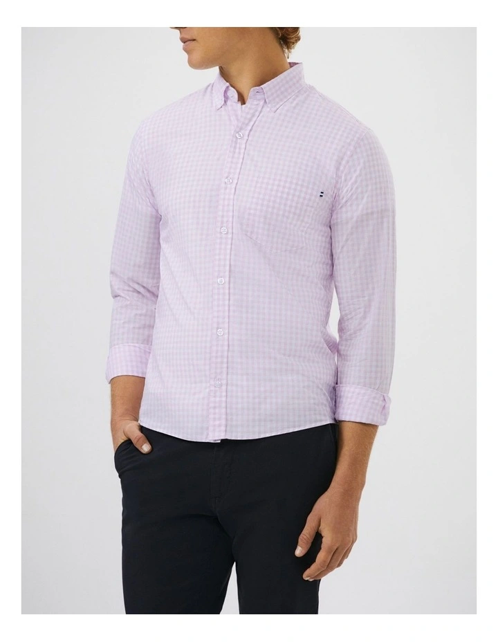 Washed Poplin Casual Shirt in Pink image 1