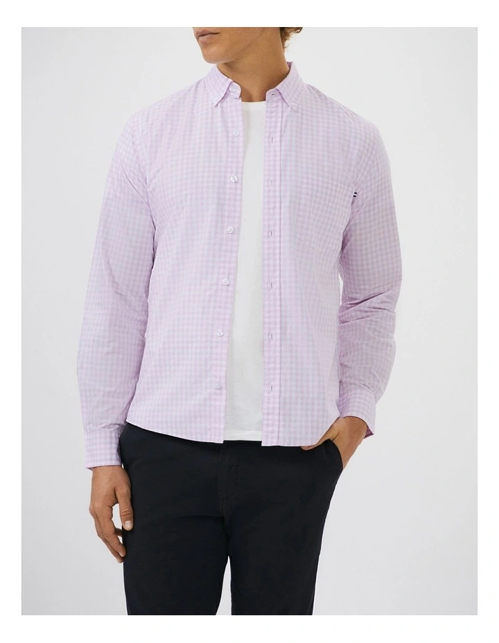 Washed Poplin Casual Shirt in Pink image 2