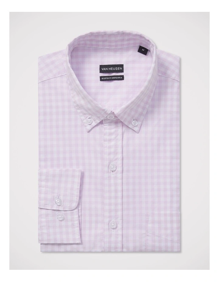 Washed Poplin Casual Shirt in Pink image 3
