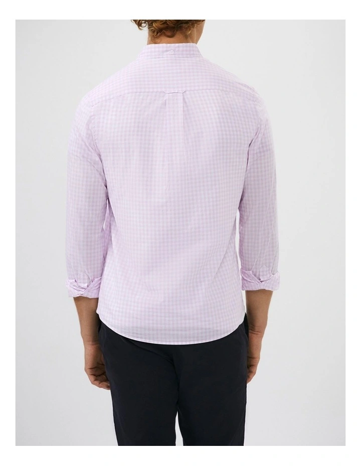Washed Poplin Casual Shirt in Pink image 5