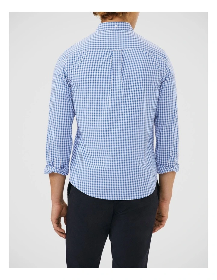 Washed Poplin Casual Shirt in Blue image 4