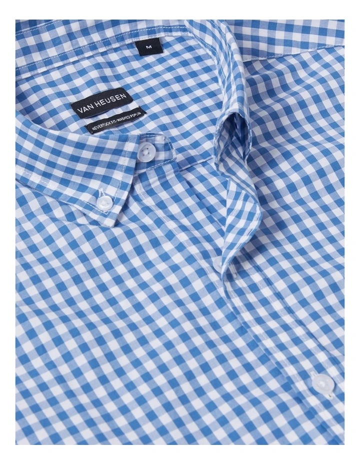 Washed Poplin Casual Shirt in Blue image 5