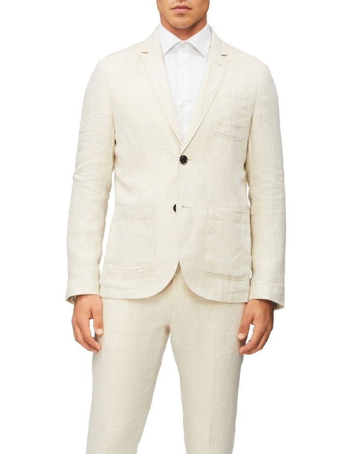 Calvin Klein Linen Herringbone Blazer 