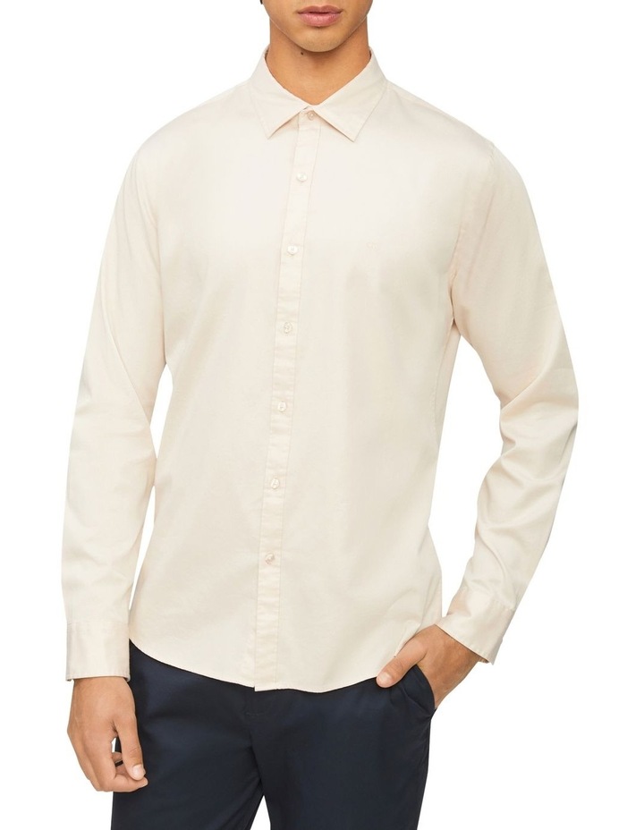 Nevertuck Long Sleeve Plain Poplin Shirt in