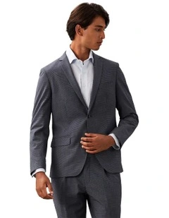 Extra Slim Puppytooth Suit Jacket in Denim