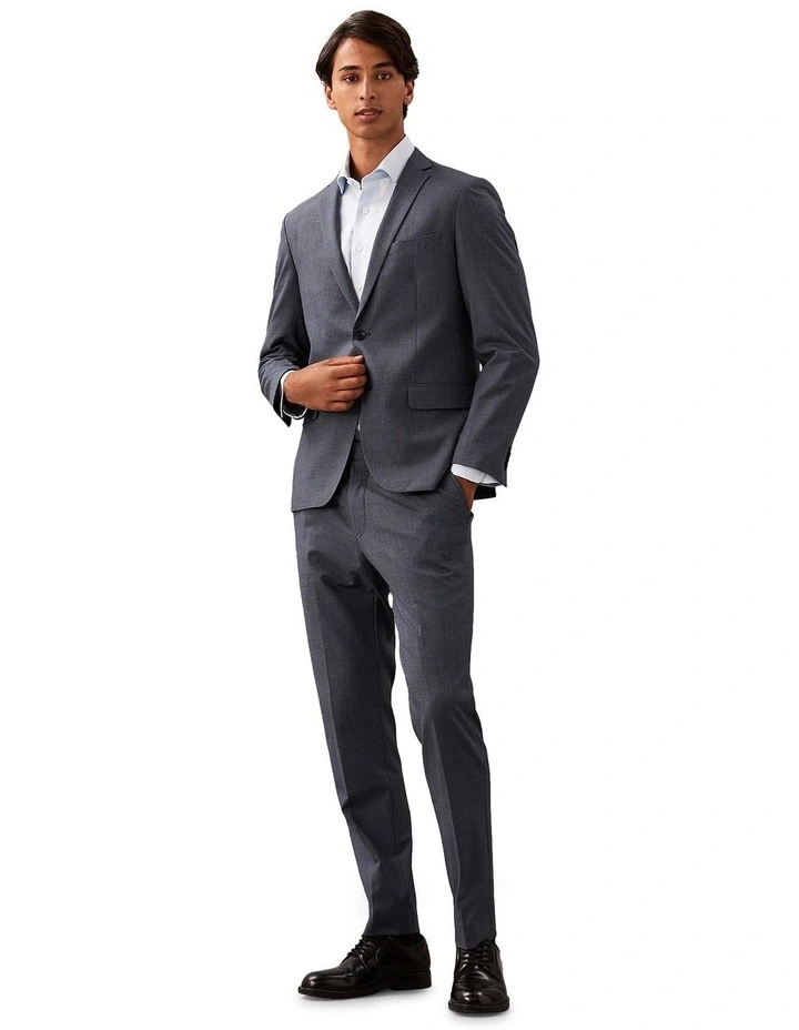 Extra Slim Puppytooth Suit Jacket in Denim image 2