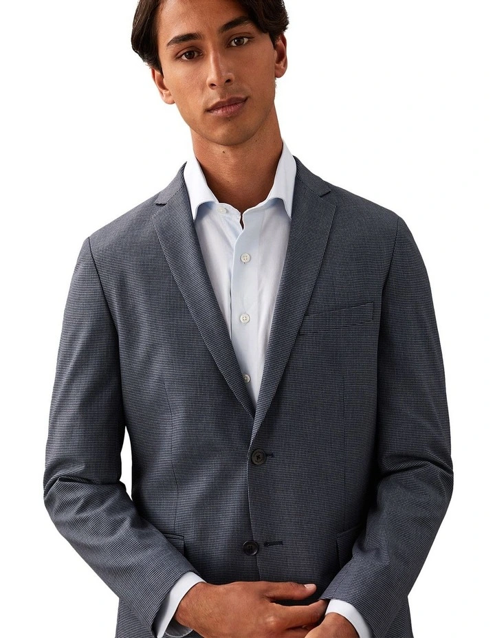 Extra Slim Puppytooth Suit Jacket in Denim image 4