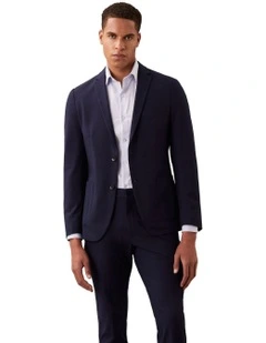 X-Slim Textured Travel Suit Jacket in Navy