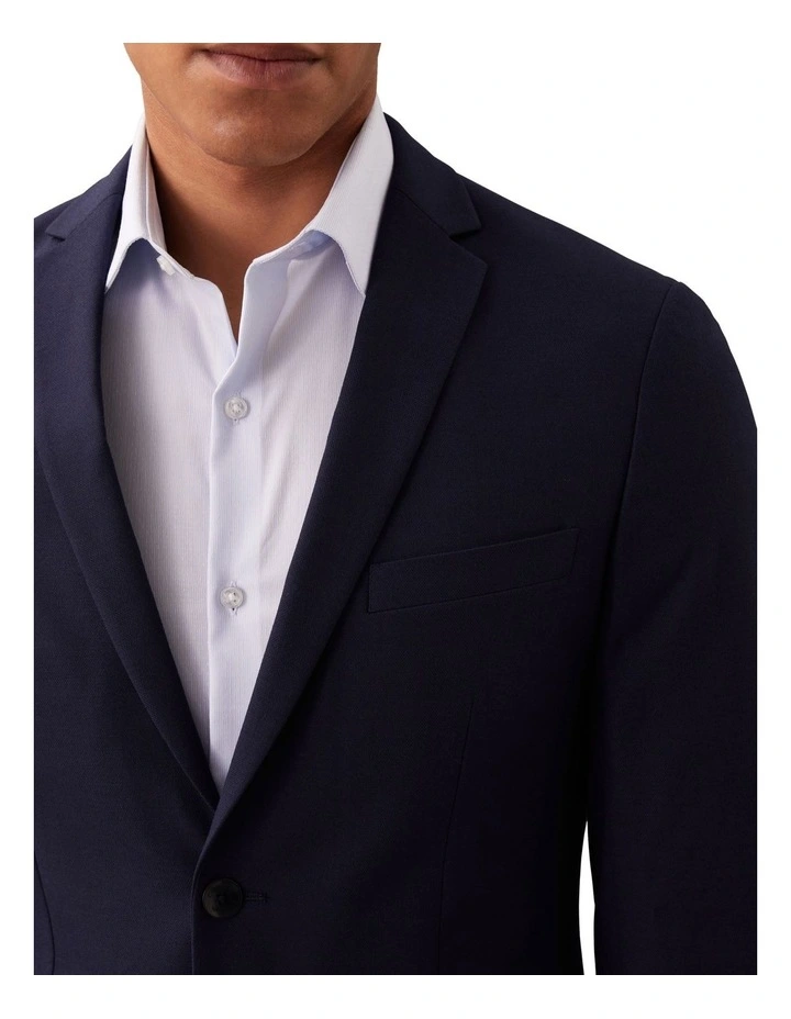 X-Slim Textured Travel Suit Jacket in Navy image 4