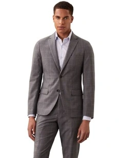 X-SLIM SUIT JACKET PRINCE OF WALES CHECK BLUE
