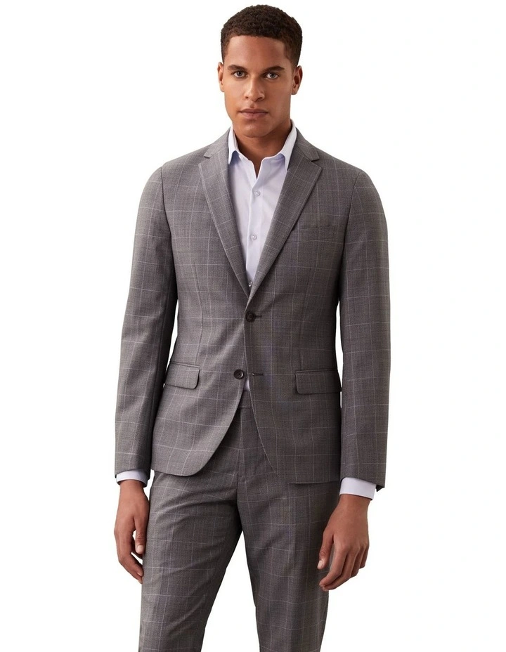 X-SLIM SUIT JACKET PRINCE OF WALES CHECK BLUE image 1