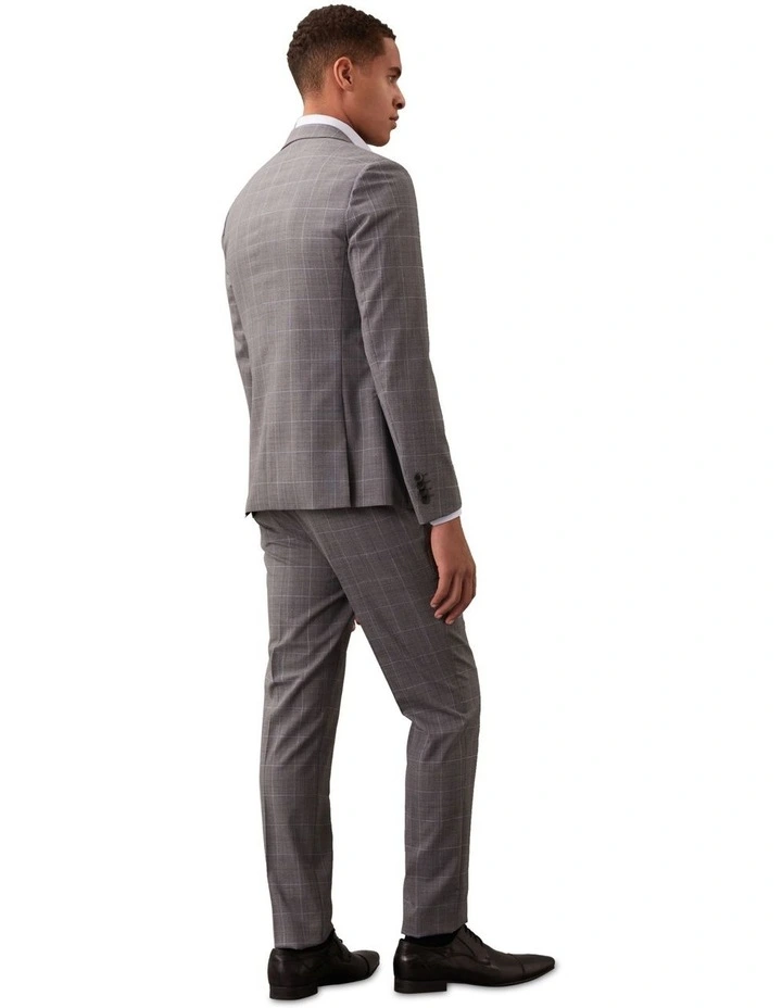 X-SLIM SUIT JACKET PRINCE OF WALES CHECK BLUE image 3