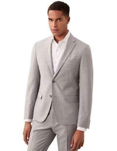 X-Slim Bi Stretch Twill Suit Jacket in Grey