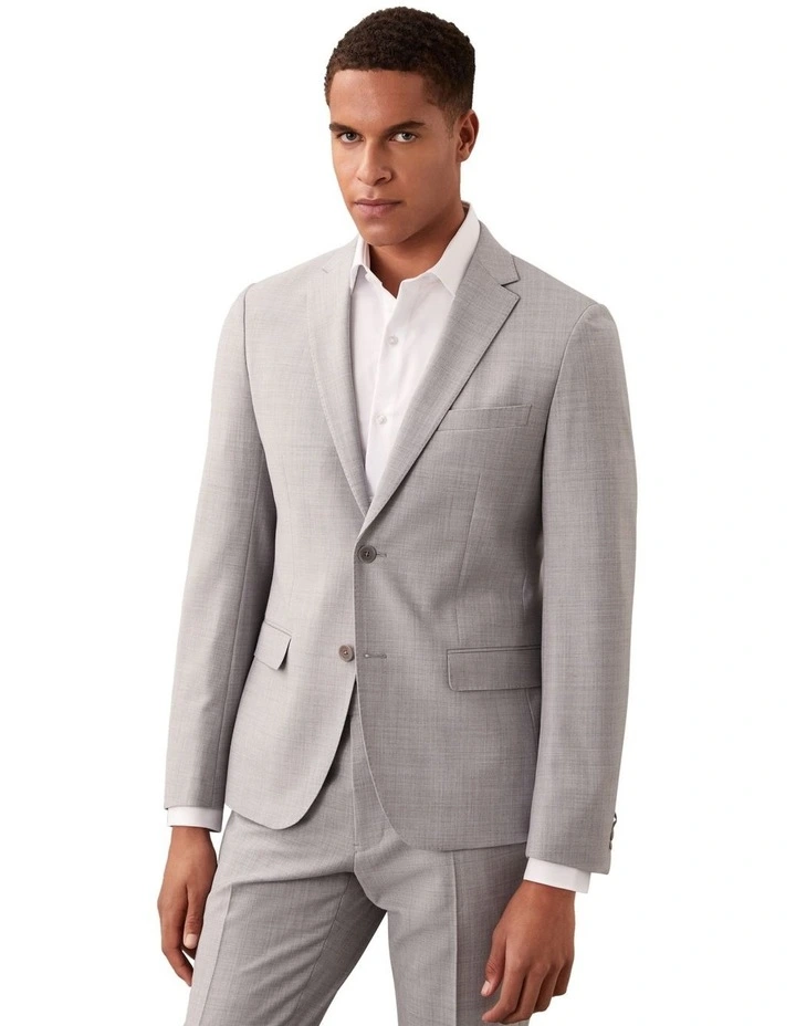 X-Slim Bi Stretch Twill Suit Jacket in Grey image 1