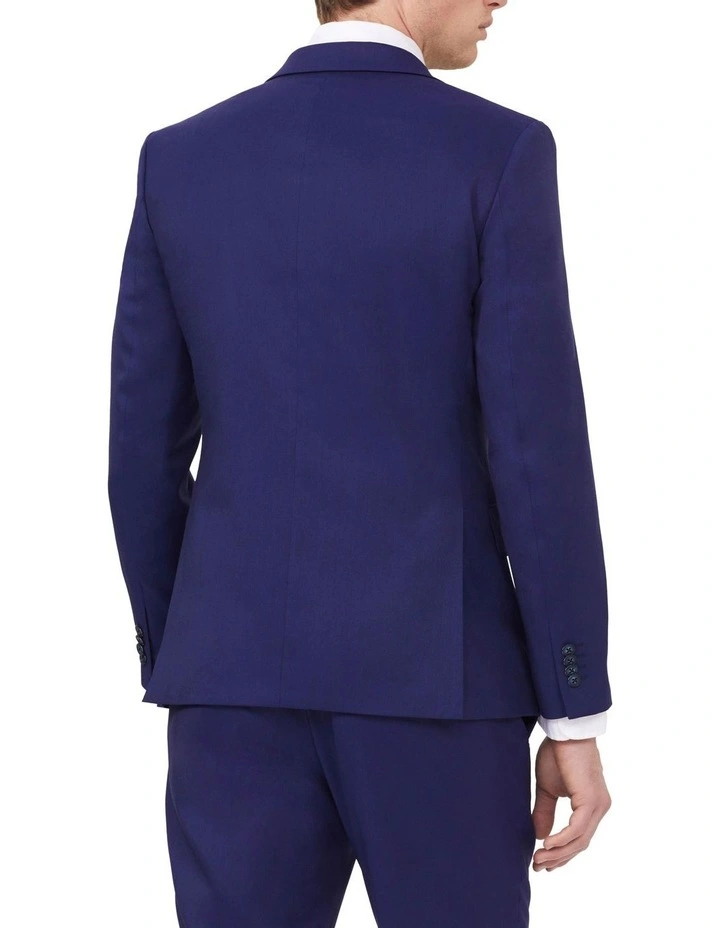 Slim Suit Jacket Superfine Stretch Twill in Blue image 2