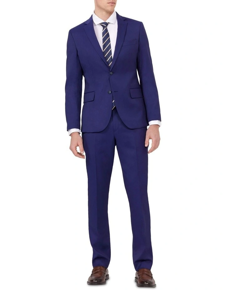 Slim Suit Jacket Superfine Stretch Twill in Blue image 4