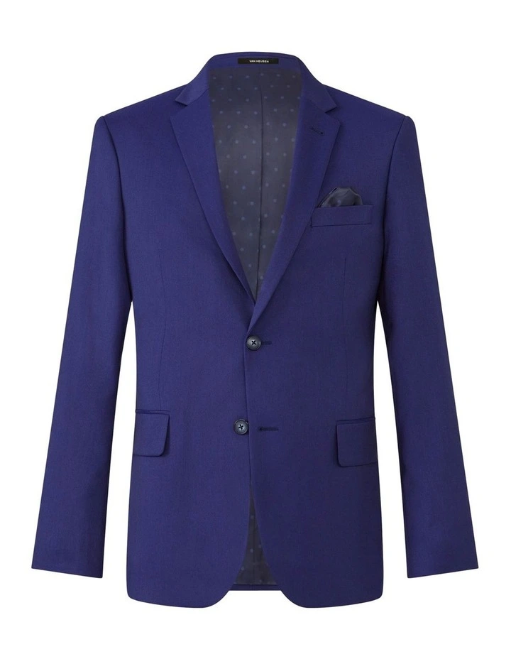 Slim Suit Jacket Superfine Stretch Twill in Blue image 5