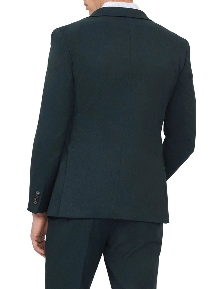 Superfine Stretch Twill Slim Suit Jacket in Green image 2