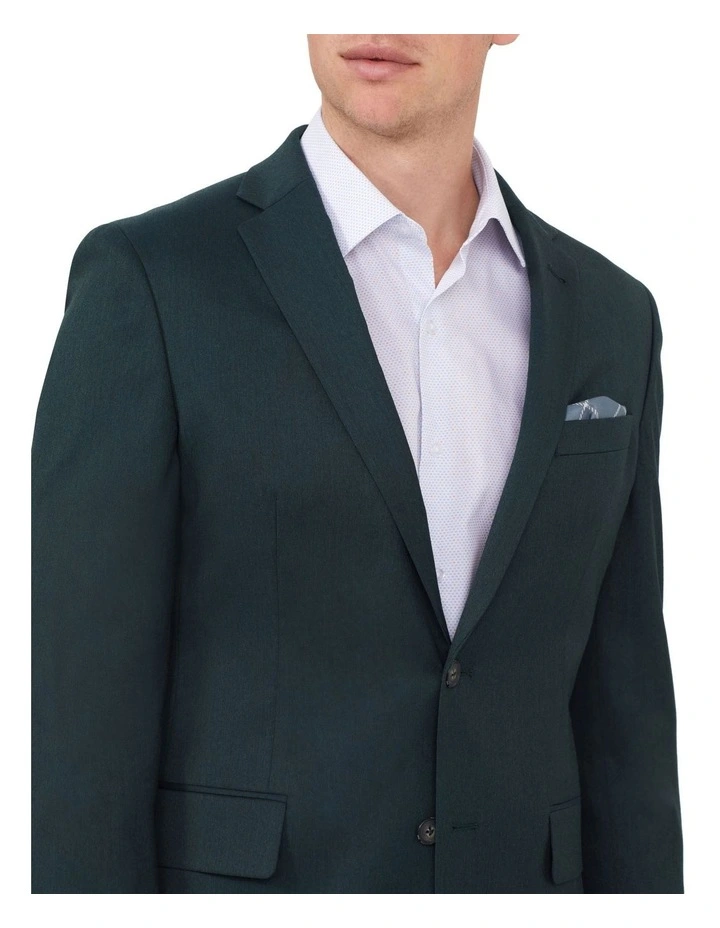 Superfine Stretch Twill Slim Suit Jacket in Green image 3