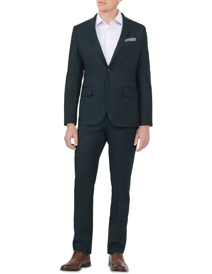 Superfine Stretch Twill Slim Suit Jacket in Green image 4