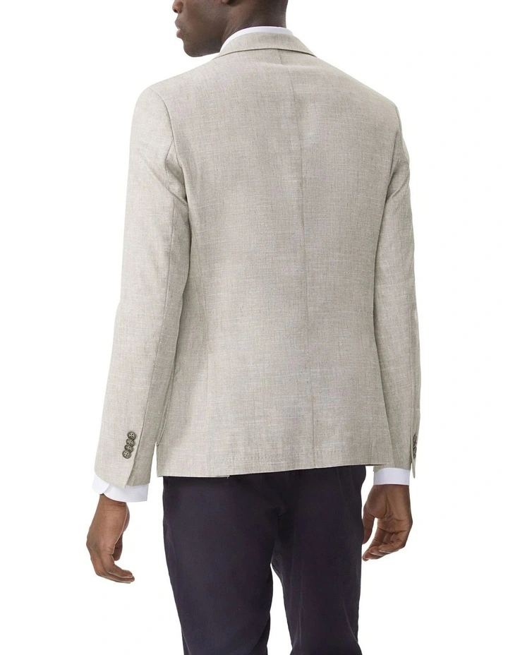 Slim Easy Care Linen Blazer Sage image 3