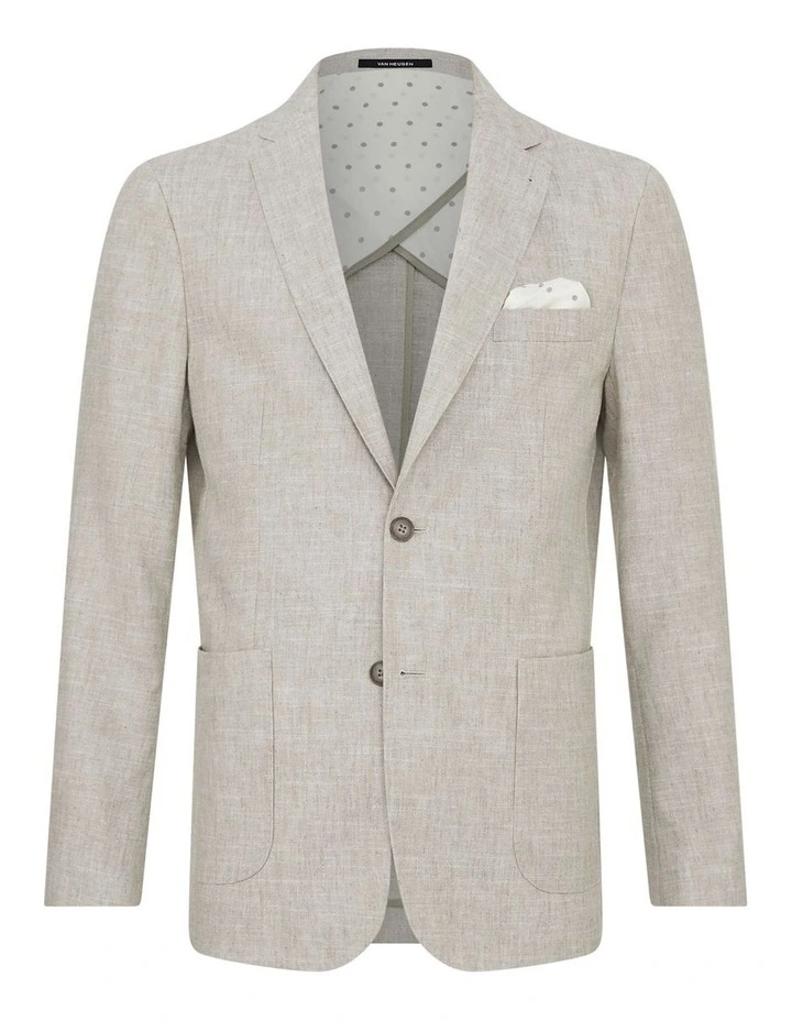 Slim Easy Care Linen Blazer Sage image 5