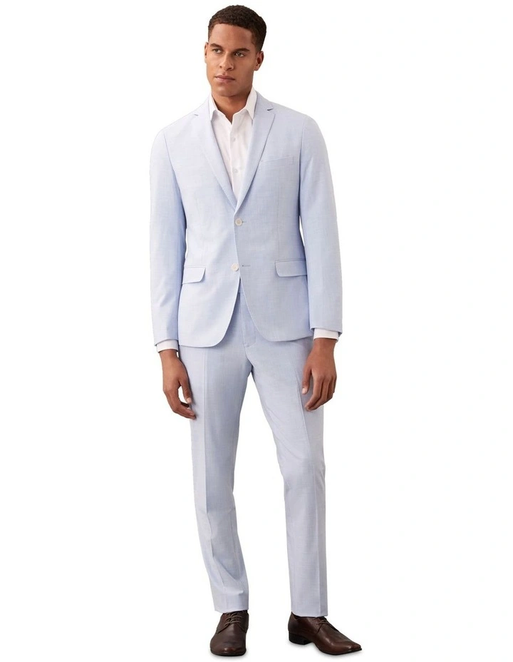 X-Slim Suit Sharksk Jacket in Slub Sky image 3