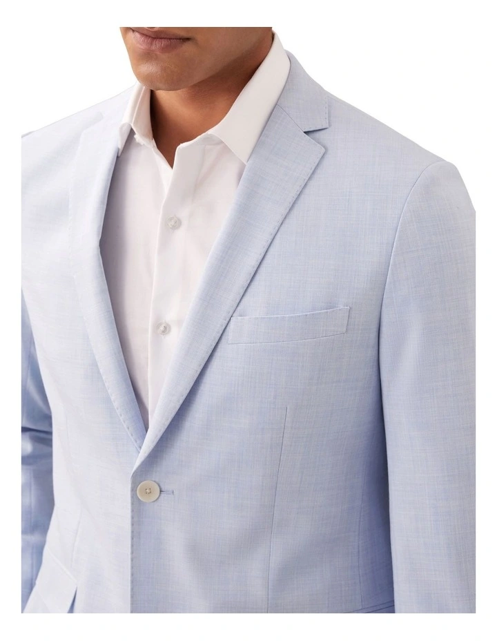 X-Slim Suit Sharksk Jacket in Slub Sky image 4