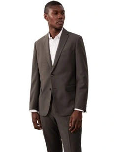 Bi Stretch Twill Suit Jacket in Olive