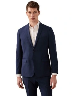 Glen Check Suit Jacket in Blue