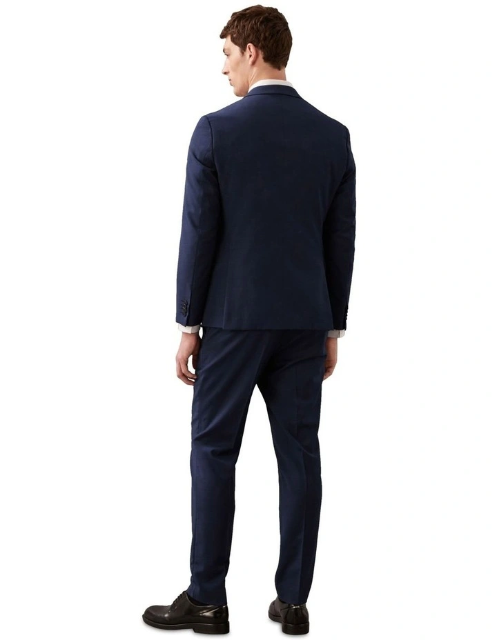 Glen Check Suit Jacket in Blue image 4