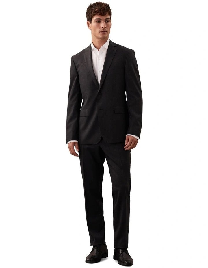 Bi Stretch Twill Suit Jacket in Charcoal image 2