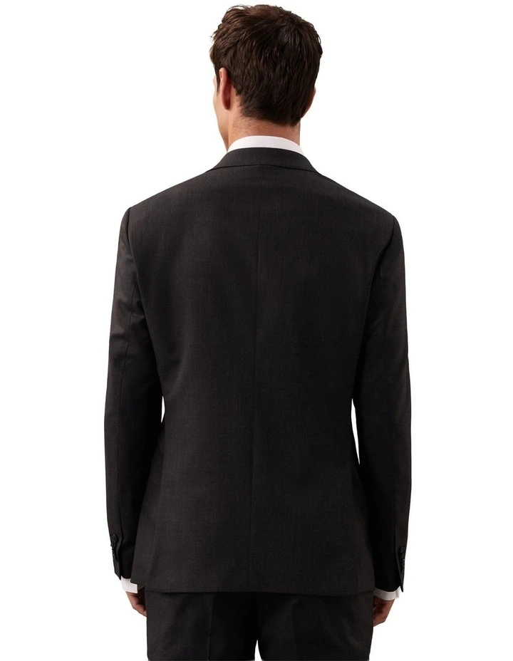 Bi Stretch Twill Suit Jacket in Charcoal image 4