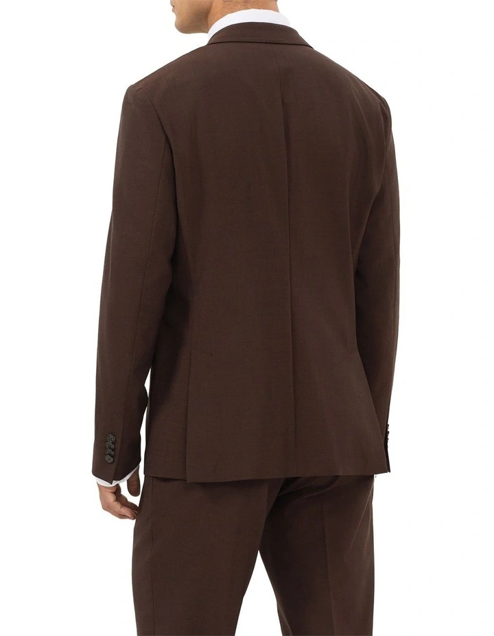 Travel Suit Wool Blend Jacket in Chocolate image 4