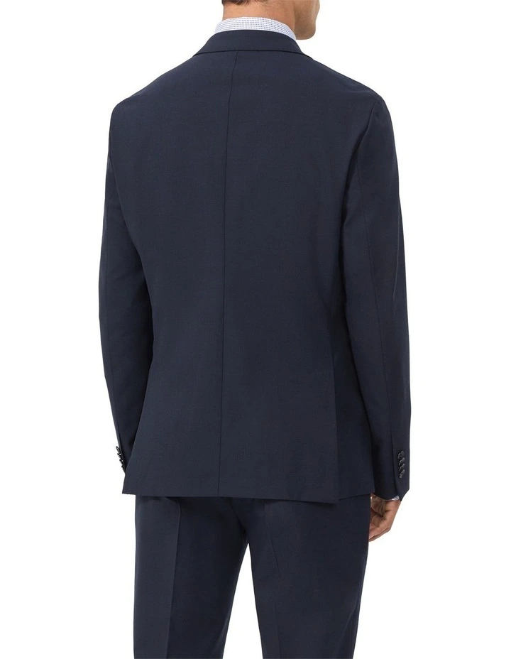Wool Blend Heritage Weave Suit Jacket in Navy image 4