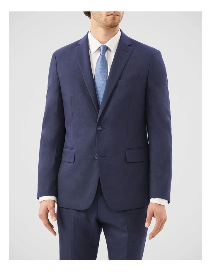 Superfine Twill Pinstripe Suit Jacket in Navy image 1