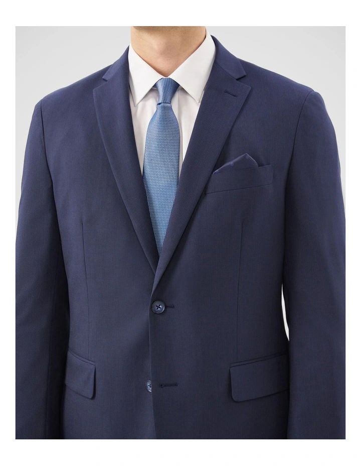 Superfine Twill Pinstripe Suit Jacket in Navy image 3